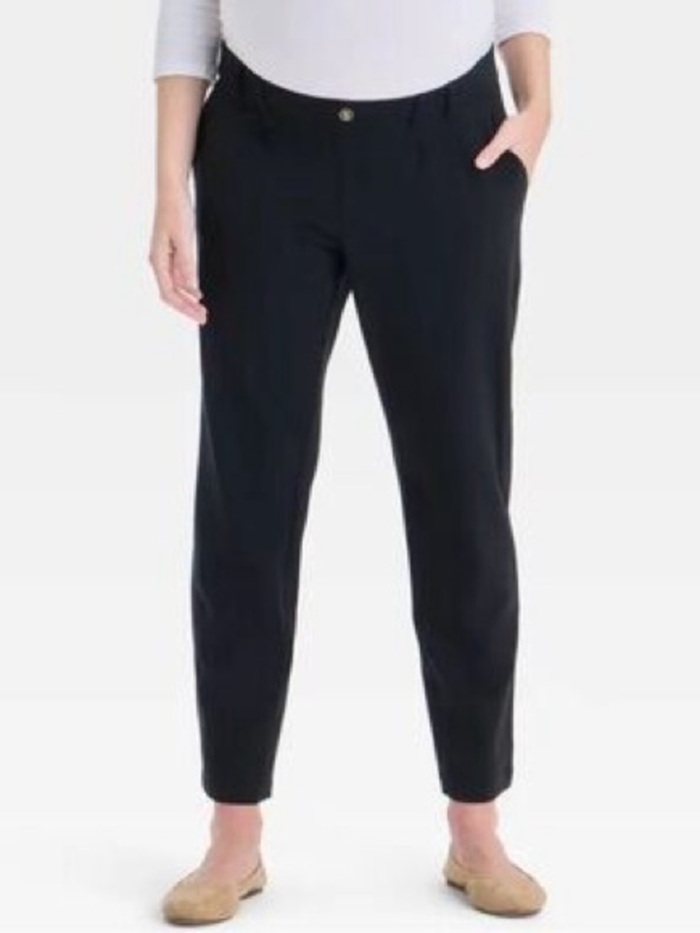 M22 Isabel by Isabel & Ingrid Tapered Pull On Ponte Ankle Pant - Size: Medium